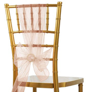 20 Sheer 6" x 108" Organza Chair Sashes SASH_ORGZ_MAUV_PK20