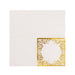 20 Soft Paper Beverage Napkins with Gold Foil Lace Design NAP_BEV09_WHGD