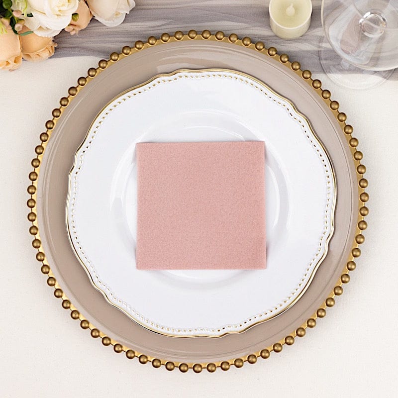 20 Square 10" x 10" Airlaid Paper Disposable Cocktail Napkins