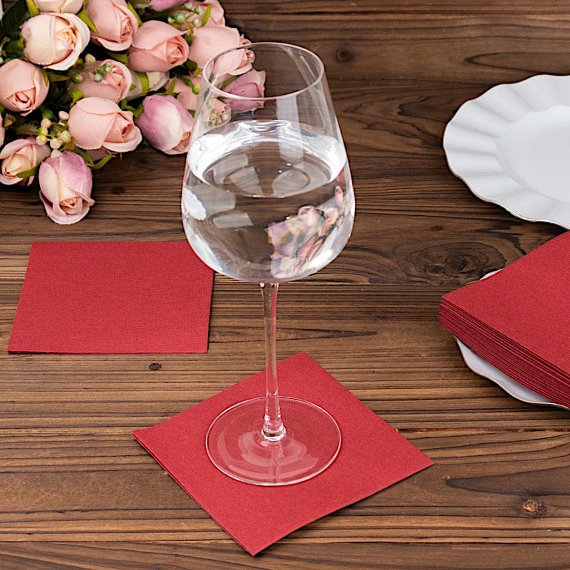 20 Square 10" x 10" Airlaid Paper Disposable Cocktail Napkins