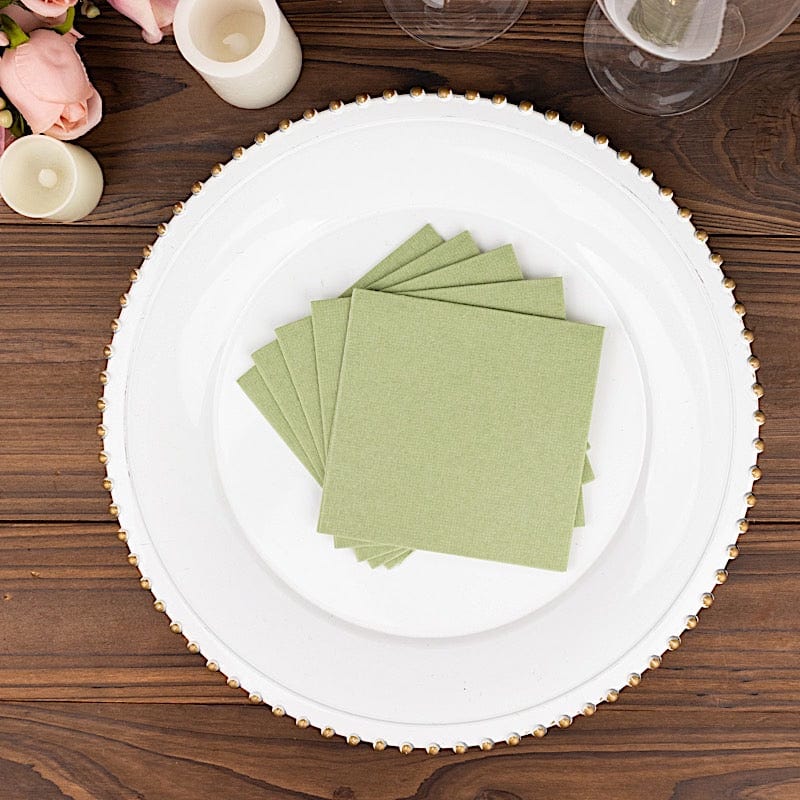20 Square 10" x 10" Airlaid Paper Disposable Cocktail Napkins