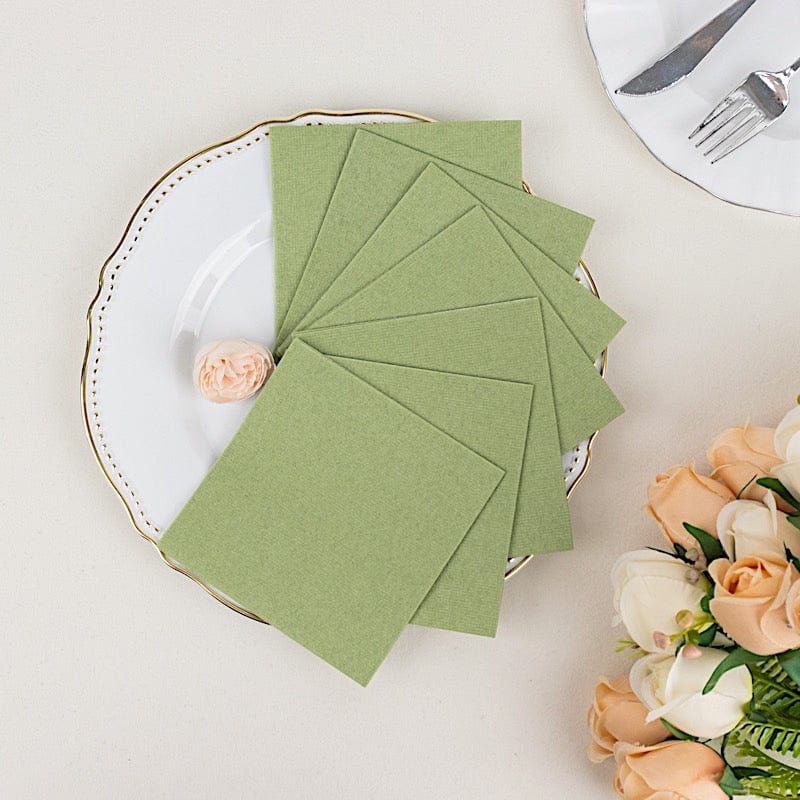 20 Square 10" x 10" Airlaid Paper Disposable Cocktail Napkins