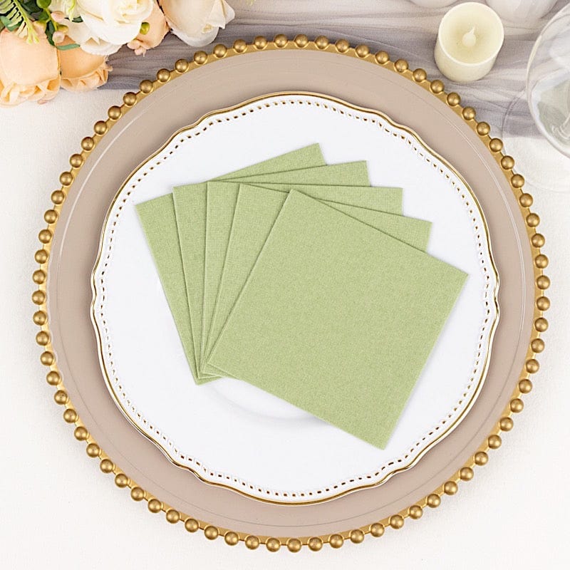 20 Square 10" x 10" Airlaid Paper Disposable Cocktail Napkins