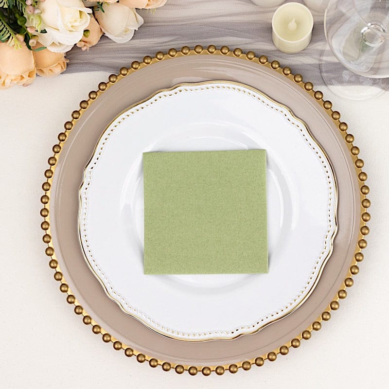 20 Square 10" x 10" Airlaid Paper Disposable Cocktail Napkins