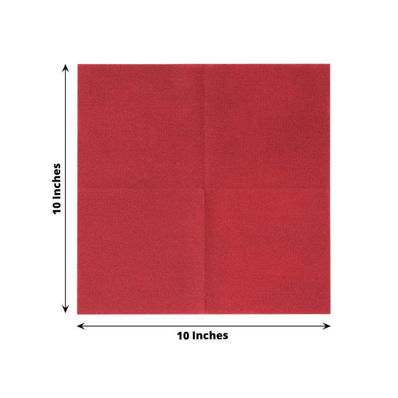 20 Square 10" x 10" Airlaid Paper Disposable Cocktail Napkins