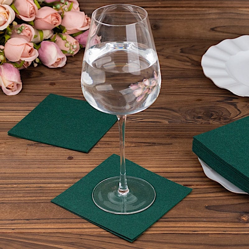 20 Square 10" x 10" Airlaid Paper Disposable Cocktail Napkins
