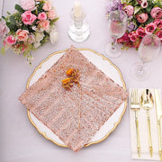 20" x 20" Geometric Diamond Glitz Sequin Dinner Napkins