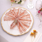 20" x 20" Geometric Diamond Glitz Sequin Dinner Napkins