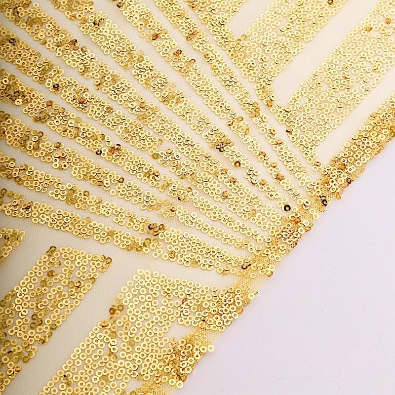 20" x 20" Geometric Diamond Glitz Sequin Dinner Napkins