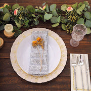 20" x 20" Geometric Diamond Glitz Sequin Dinner Napkins