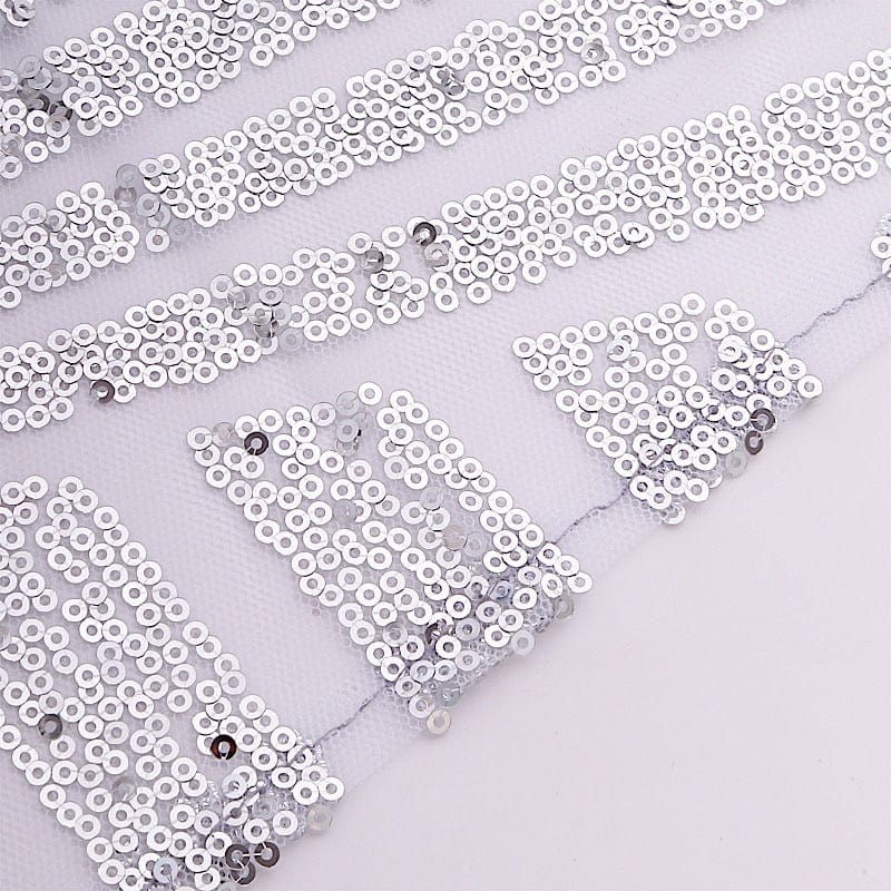 20" x 20" Geometric Diamond Glitz Sequin Dinner Napkins