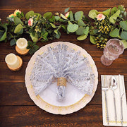 20" x 20" Geometric Diamond Glitz Sequin Dinner Napkins