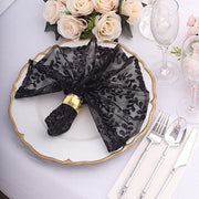 20" x 20" Sheer Tulle Table Napkins with Embroidered Sequins