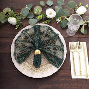 20" x 20" Sheer Tulle Table Napkins with Embroidered Sequins