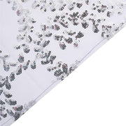 20" x 20" Sparkly Leaf Vine Embroidered Sequin Tulle Cloth Dinner Napkins NAP_02_FLOR_054