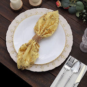 20" x 20" Sparkly Leaf Vine Embroidered Sequin Tulle Cloth Dinner Napkins NAP_02_FLOR_054