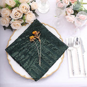 20" x 20" Tulle Net Fabric Napkin with Sequins and Geometric Pattern