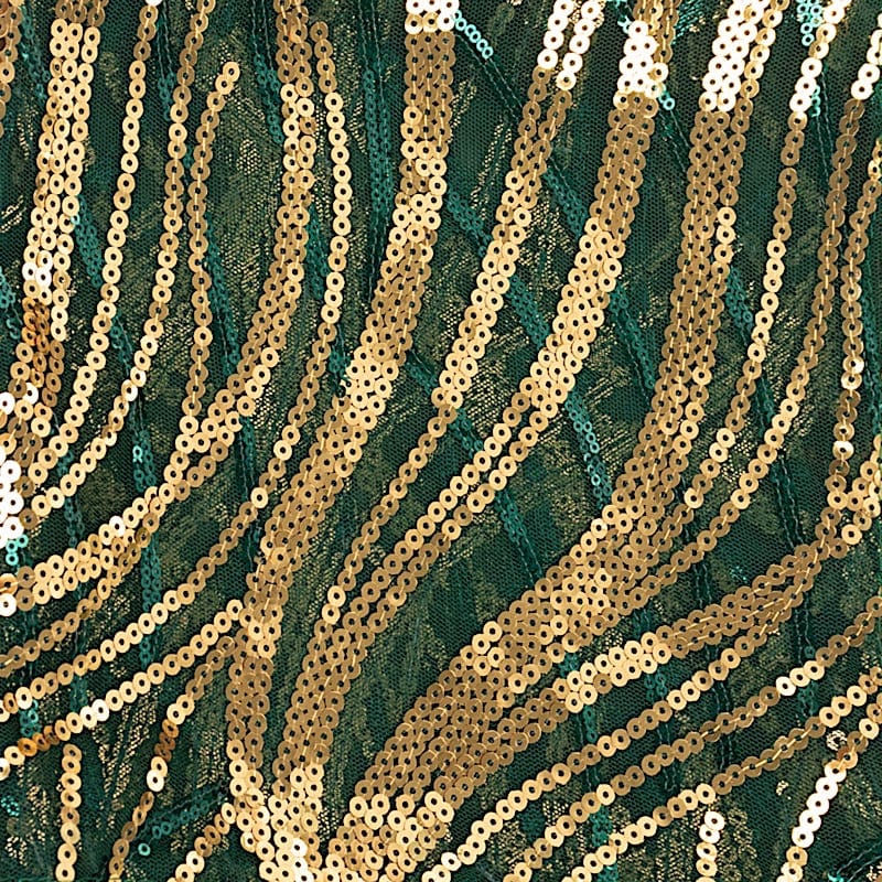 20" x 20" Wave Embroidered Sequin Mesh Dinner Napkin