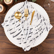 20" x 20" Wave Embroidered Sequin Mesh Dinner Napkin