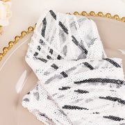 20" x 20" Wave Embroidered Sequin Mesh Dinner Napkin