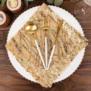 20" x 20" Wave Embroidered Sequin Mesh Dinner Napkin