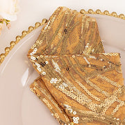20" x 20" Wave Embroidered Sequin Mesh Dinner Napkin