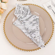20" x 20" Wave Embroidered Sequin Mesh Dinner Napkin