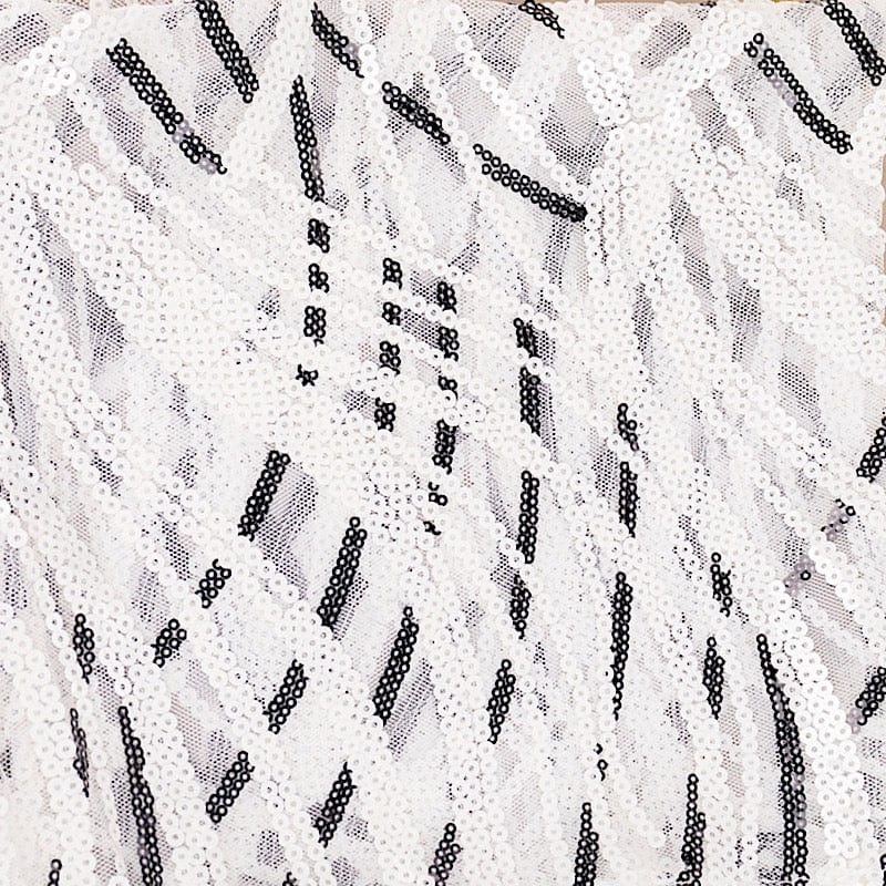 20" x 20" Wave Embroidered Sequin Mesh Dinner Napkin