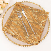 20" x 20" Wave Embroidered Sequin Mesh Dinner Napkin