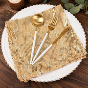 20" x 20" Wave Embroidered Sequin Mesh Dinner Napkin