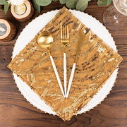 20" x 20" Wave Embroidered Sequin Mesh Dinner Napkin