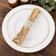 20" x 20" Wave Embroidered Sequin Mesh Dinner Napkin