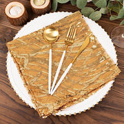 20" x 20" Wave Embroidered Sequin Mesh Dinner Napkin