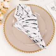 20" x 20" Wave Embroidered Sequin Mesh Dinner Napkin