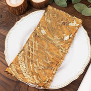 20" x 20" Wave Embroidered Sequin Mesh Dinner Napkin