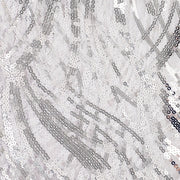 20" x 20" Wave Embroidered Sequin Mesh Dinner Napkin