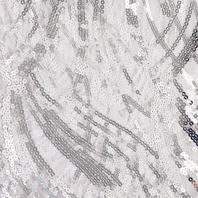 20" x 20" Wave Embroidered Sequin Mesh Dinner Napkin