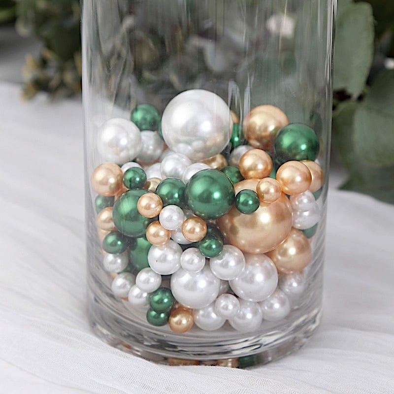 200 Assorted Lustrous Faux Pearl Beads Vase Fillers