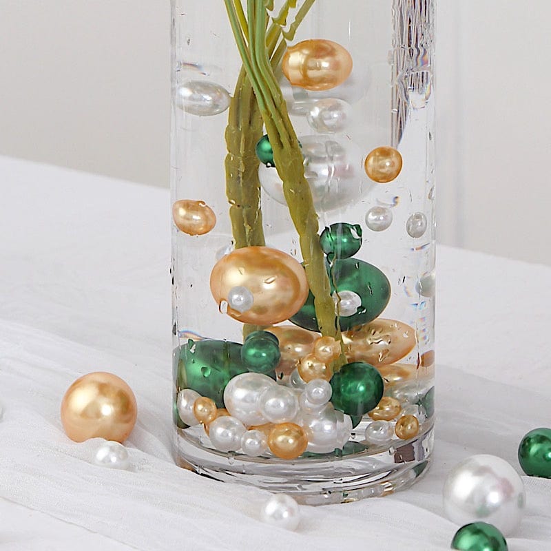 200 Assorted Lustrous Faux Pearl Beads Vase Fillers