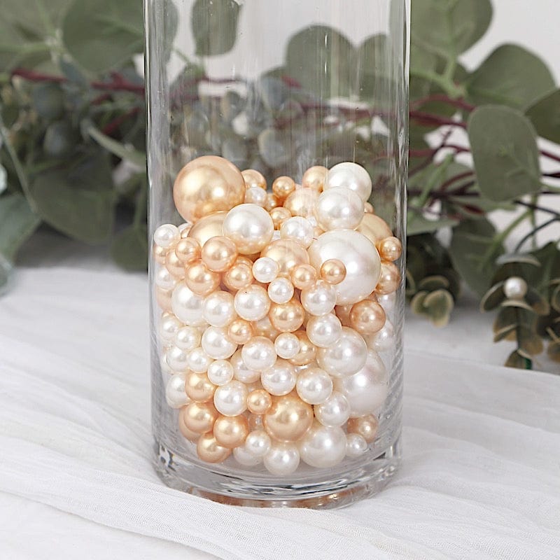 200 Assorted Lustrous Faux Pearl Beads Vase Fillers