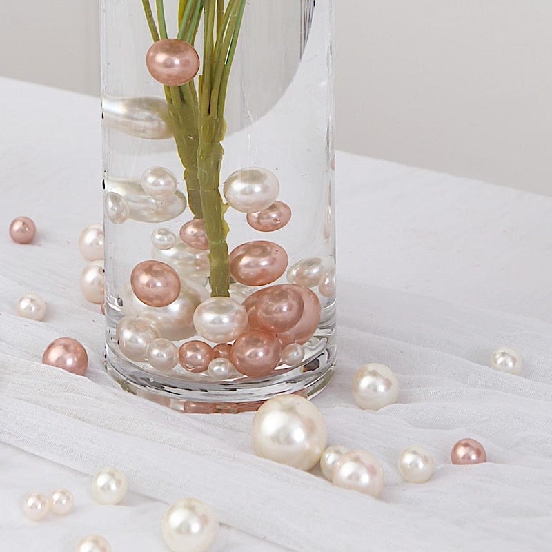 200 Assorted Lustrous Faux Pearl Beads Vase Fillers