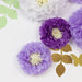 21 Tissue Paper Pom Poms Chrysanthemum Flowers with Butterflies and Leaves Set