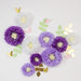 21 Tissue Paper Pom Poms Chrysanthemum Flowers with Butterflies and Leaves Set