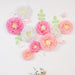 21 Tissue Paper Pom Poms Chrysanthemum Flowers with Butterflies and Leaves Set