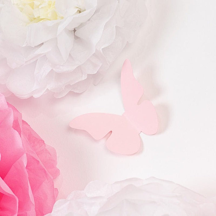 21 Tissue Paper Pom Poms Chrysanthemum Flowers with Butterflies and Leaves Set