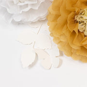 21 Tissue Paper Pom Poms Chrysanthemum Flowers with Butterflies and Leaves Set