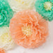 21 Tissue Paper Pom Poms Chrysanthemum Flowers with Butterflies and Leaves Set
