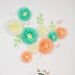 21 Tissue Paper Pom Poms Chrysanthemum Flowers with Butterflies and Leaves Set
