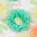 21 Tissue Paper Pom Poms Chrysanthemum Flowers with Butterflies and Leaves Set