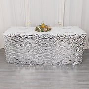 21ft Premium Big Payette Sequin Dual Layered Satin Table Skirt